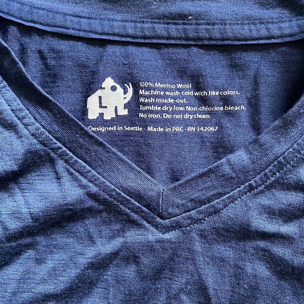 Wooly v neck tee shirt